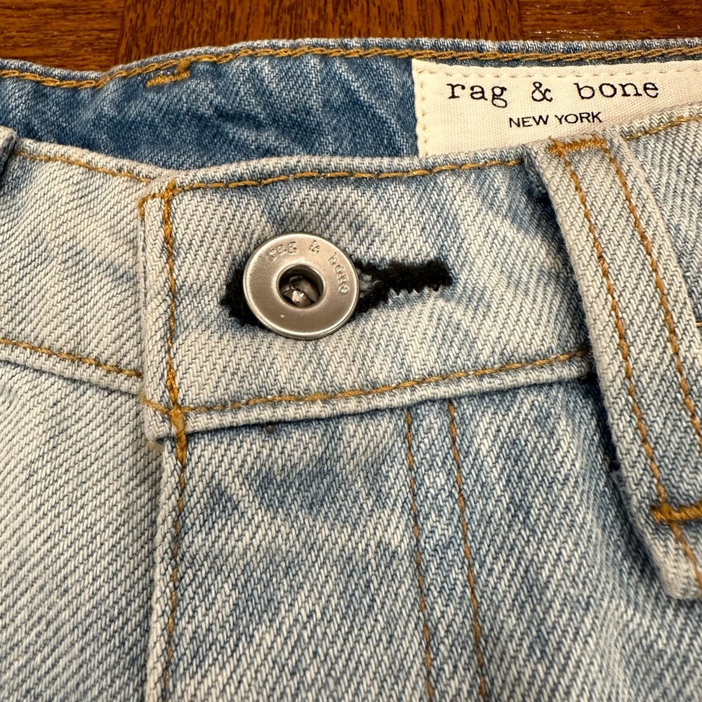 Rag & Bone Dre Low Rise Cutoff Denim Shorts, Jade, Size 24 - Picture 11 of 15